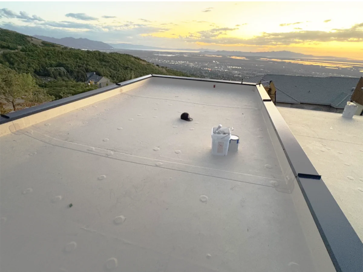 TPO installation by Summit Roofing, Salt Lake City roofer